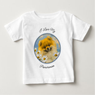 Spitz in der Malerei von Daisis - Originale Hundek Baby T-shirt