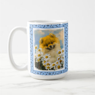 Spitz in der Malerei von Daisis - Originale Hundek Kaffeetasse