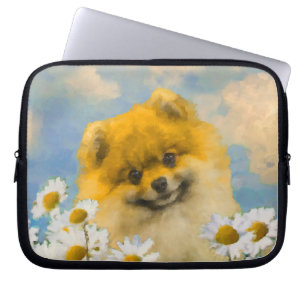 Spitz in der Malerei von Daisis - Originale Hundek Laptopschutzhülle