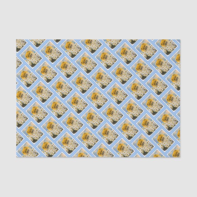 Spitz in der Malerei von Daisis - Originale Hundek Seidenpapier (Vorderseite)