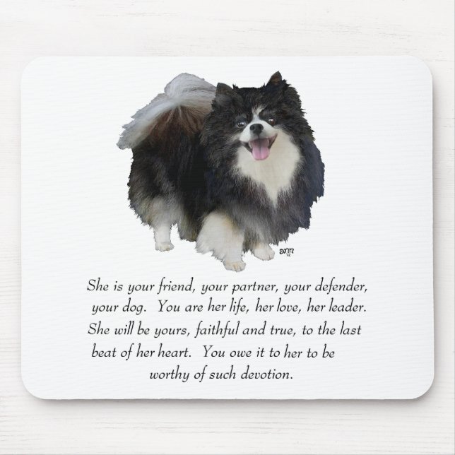 Spitz Keepake Weibchen Mousepad (Vorne)