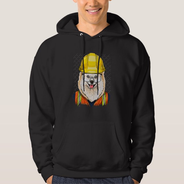 Spitz-Laboratorium für Bauarbeiter Hoodie (Vorderseite)