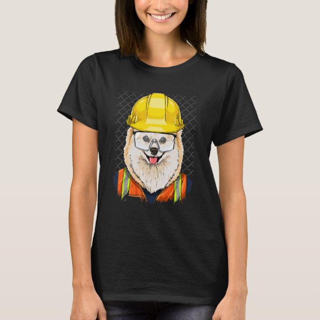 Spitz-Laboratorium für Bauarbeiter T-Shirt (Vorderseite)
