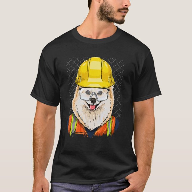Spitz-Laboratorium für Bauarbeiter T-Shirt (Vorderseite)