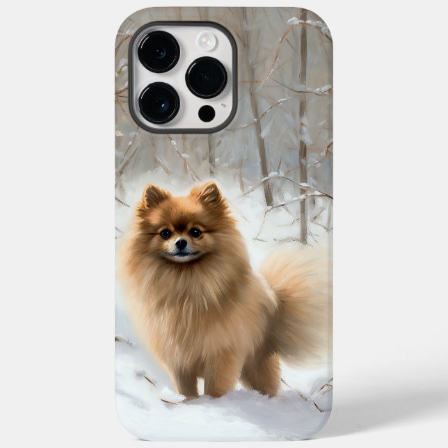 Spitz lässt es Weihnachten schneien Case-Mate iPhone Hülle (Rückseite)
