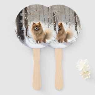 Spitz lässt es Weihnachten schneien Fächer