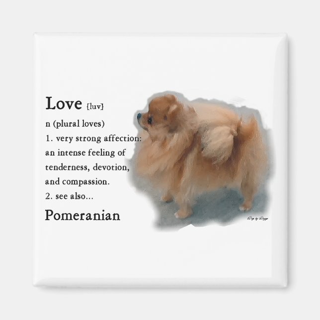 Spitz Liebhaber Geschenke Magnet (Vorne)