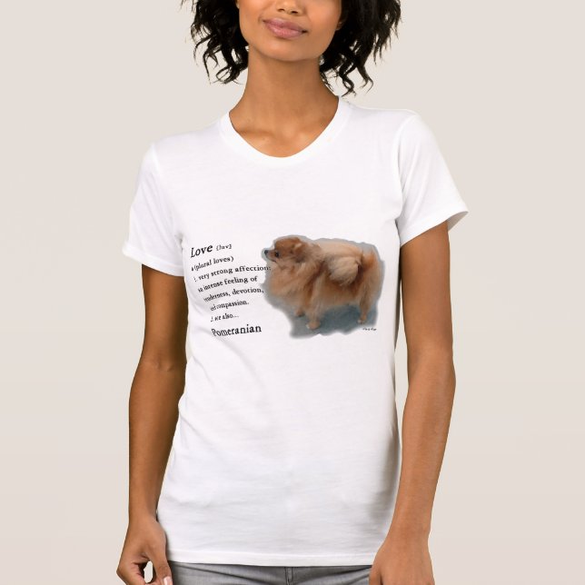 Spitz Liebhaber Geschenke T-Shirt (Vorderseite)