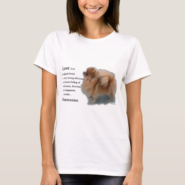 Spitz Liebhaber Geschenke T-Shirt (Vorderseite)