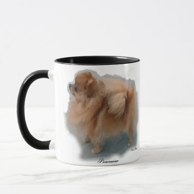 Spitz Liebhaber Geschenke Tasse (Links)