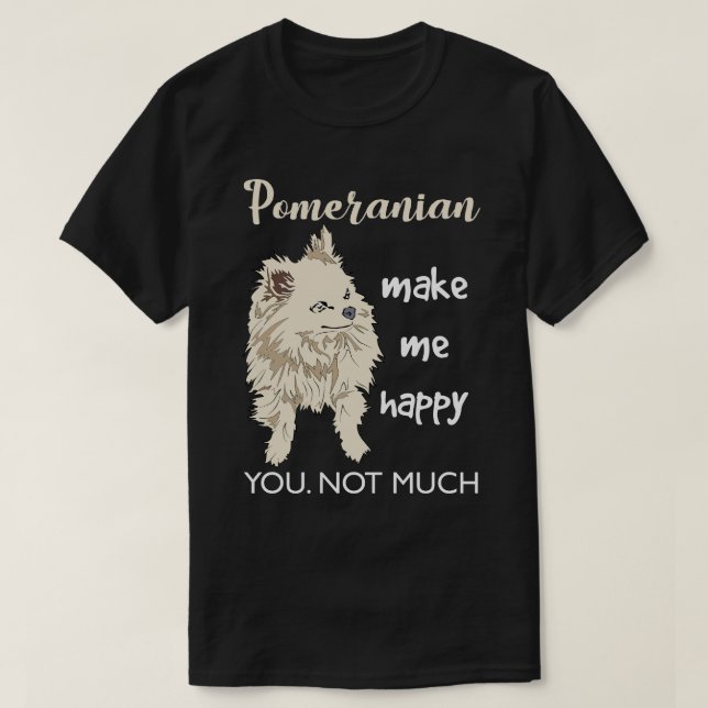 Spitz macht mich glücklich T-Shirt (Design vorne)
