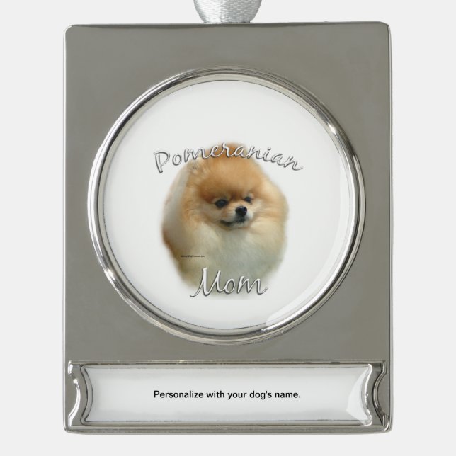 SPITZ MAMA 2 Banner-Ornament SILBER (Vorderseite)