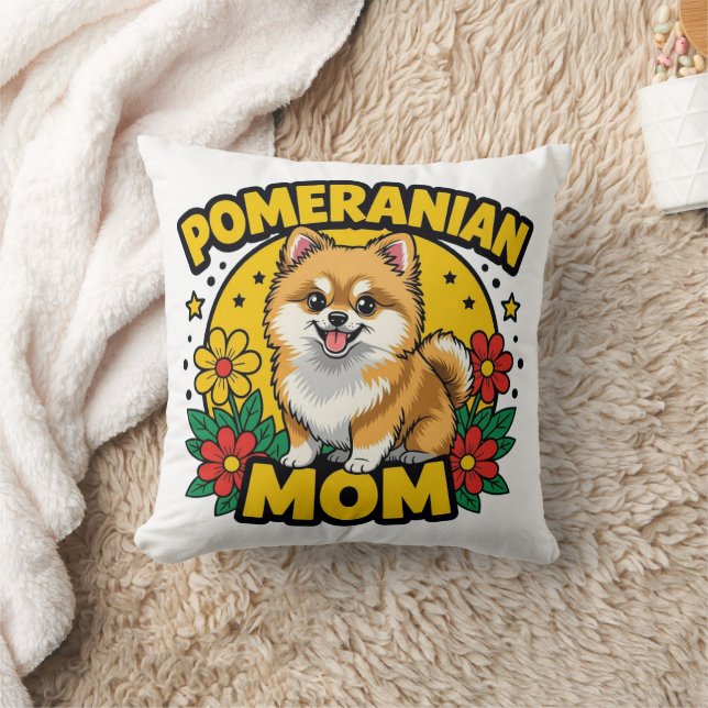 Spitz Mama Floral Kissen (Decke)