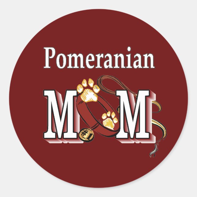 Spitz MAMA Geschenke Runder Aufkleber (Vorderseite)