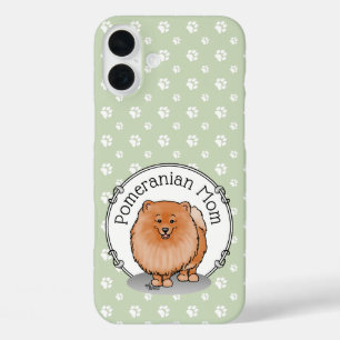 Spitz Mama Pom Mama (orange rot) Niedliche Hunde M iPhone 16 Plus Hülle