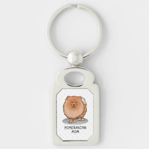 Spitz Mama Pom Mama (orange rot) Niedliche Hunde M Schlüsselanhänger