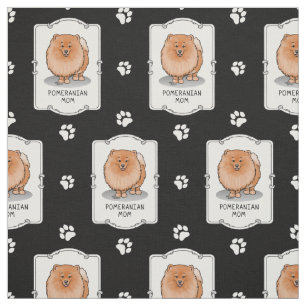 Spitz Mama Pom Mama (orange rot) Niedliche Hunde M Stoff