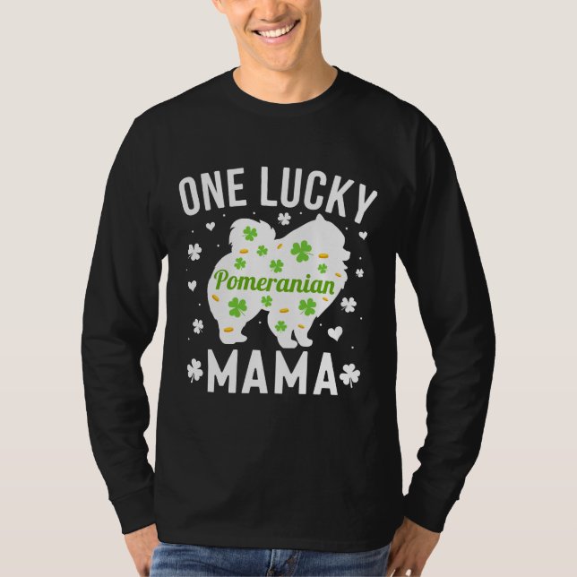Spitz Mama St Patricks Day T-Shirt (Vorderseite)