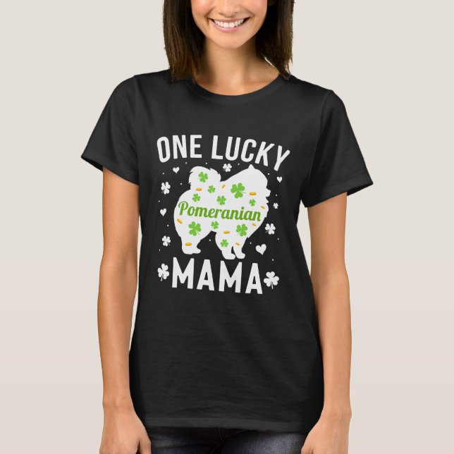 Spitz Mama St Patricks Day T-Shirt (Vorderseite)