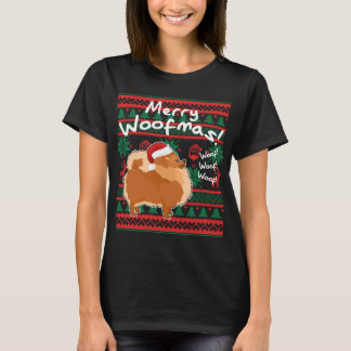 Spitz Merry Woofmas Ugly Christmas Sweater T-Shirt
