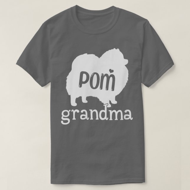 Spitz Oma gibt Spitz Dog Lover Gran T-Shirt (Design vorne)