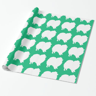 Spitz Packpapier Design Silhouette grün