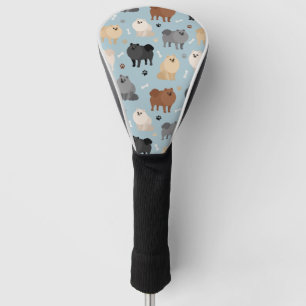 Spitz Paw-Drucke und Hundeknochen Golf Headcover