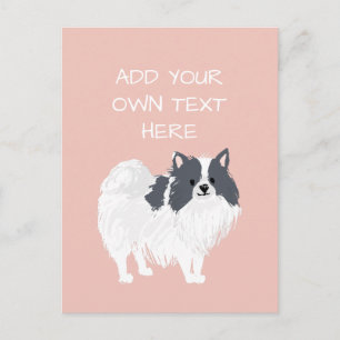 Spitz Personalisierter Hundename Postkarte