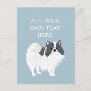 Spitz Personalisierter Hundename Postkarte