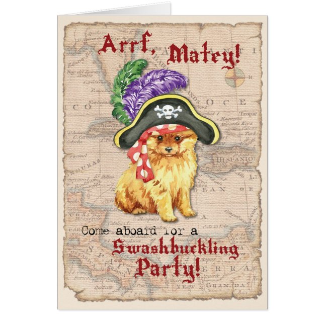Spitz Pirate Einladung (Vorne)