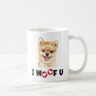 Spitz Pom Dog I Woof You Kaffeetasse