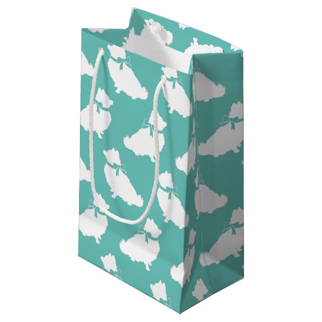 Spitz Pom Doppy Kleine Geschenktüte (Vorderseite Schrägansicht)