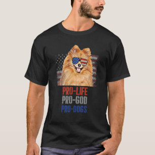 Spitz Pro Life Pro God Pro Hunde T-Shirt
