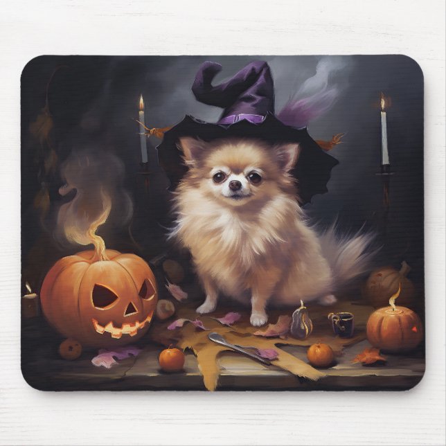Spitz Pumpkins Halloween Beängstigend Mousepad (Vorne)
