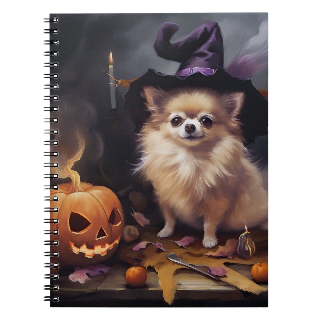Spitz Pumpkins Halloween Beängstigend Notizblock (Vorderseite)
