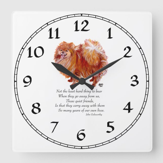 Spitz Rainbow Bridge Quadratische Wanduhr (Vorderseite)