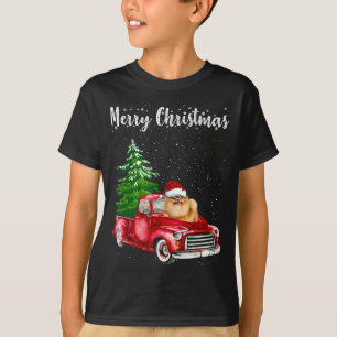 Spitz Reiten Red Truck Frohe Weihnachtslieder Lo T-Shirt