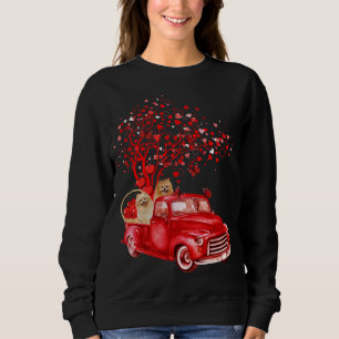 Spitz Reiten Red Truck Valentine Butterfly Er Sweatshirt