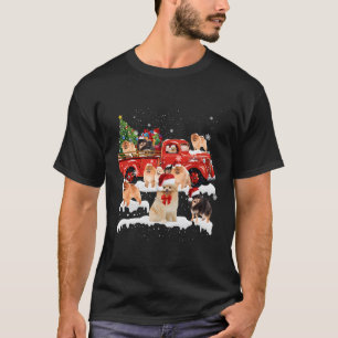 Spitz Riding Red Truck Merry T-Shirt