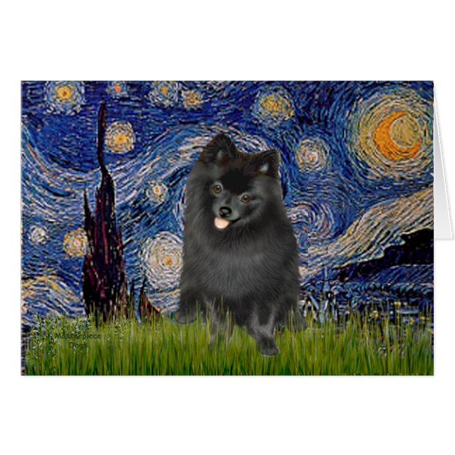 Spitz (schwarz) - Starry Night (Vorderseite (Horizontal))