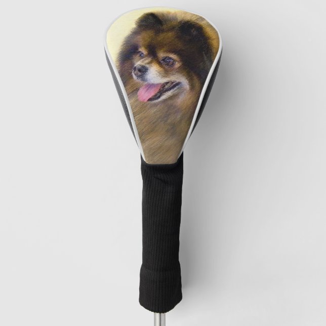 Spitz-Schwarzes und TAN, die ursprüngliche Golf Headcover (Vorderseite)