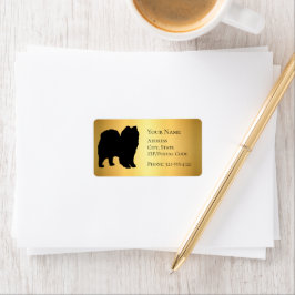 Spitz-Silhouette Adressaufkleber