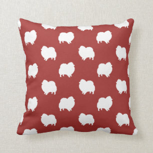 Spitz Silhouetten Muster Rot Kissen