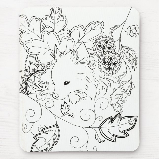 Spitz-Skizze-Mausunterlage Mousepad (Vorne)