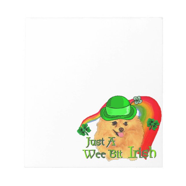 Spitz St Patricks Day Notizblock (Vorderseite)
