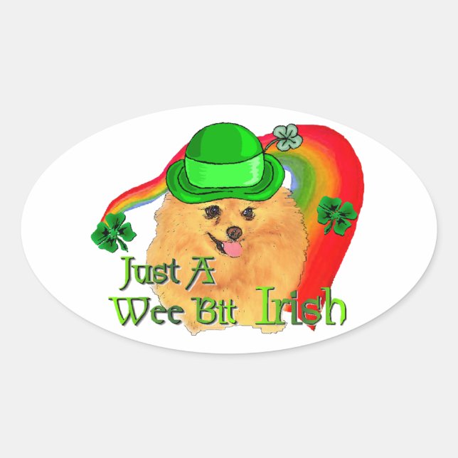 Spitz St Patricks Day Ovaler Aufkleber (Vorderseite)