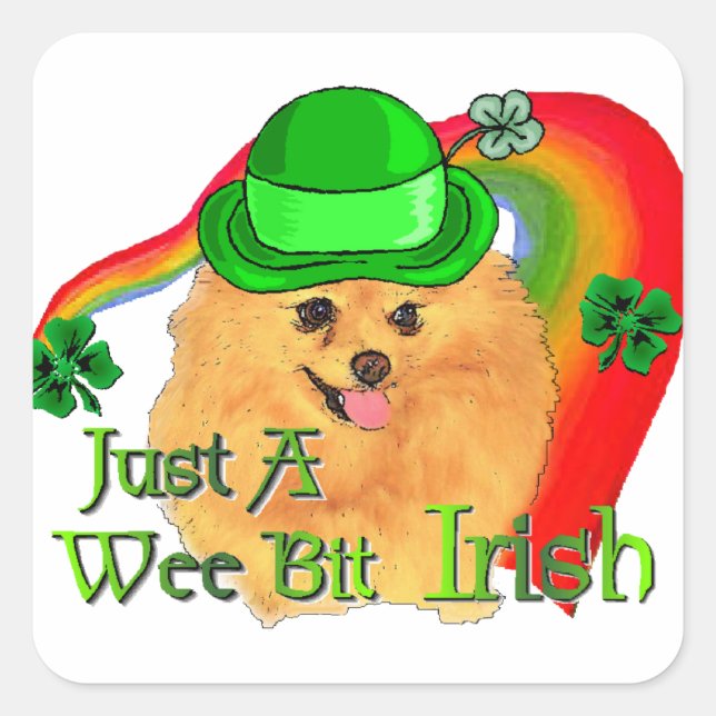 Spitz St Patricks Day Quadratischer Aufkleber (Vorderseite)
