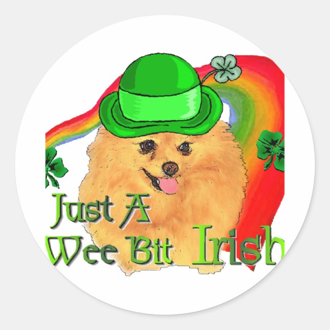 Spitz St Patricks Day Runder Aufkleber (Vorderseite)