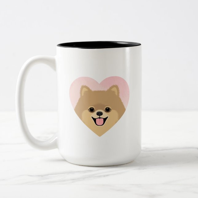 Spitz-Tasse Zweifarbige Tasse (Links)