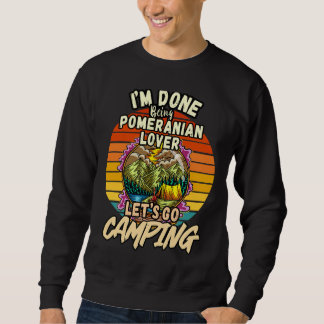 Spitz und Camping Vintag Retro farbig pro Sweatshirt